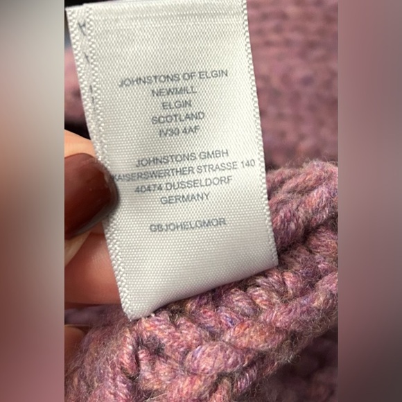 Johnstons of Elgin Scarf Muffler HEATHER Women’s Made in Scotland Cashmere - Picture 6 of 7